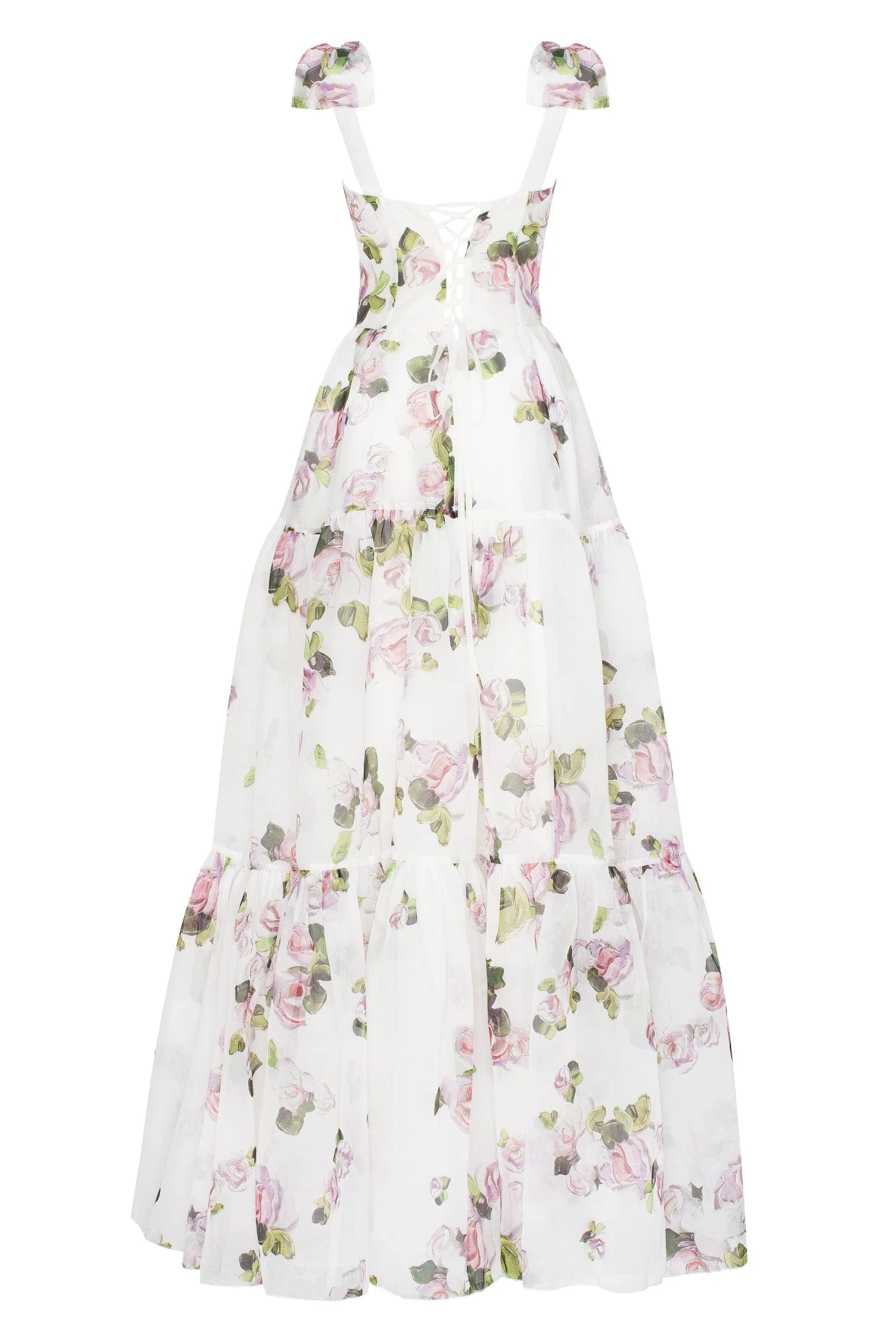 Apple Blossom Tender floral maxi tie-strap dress - Image 4
