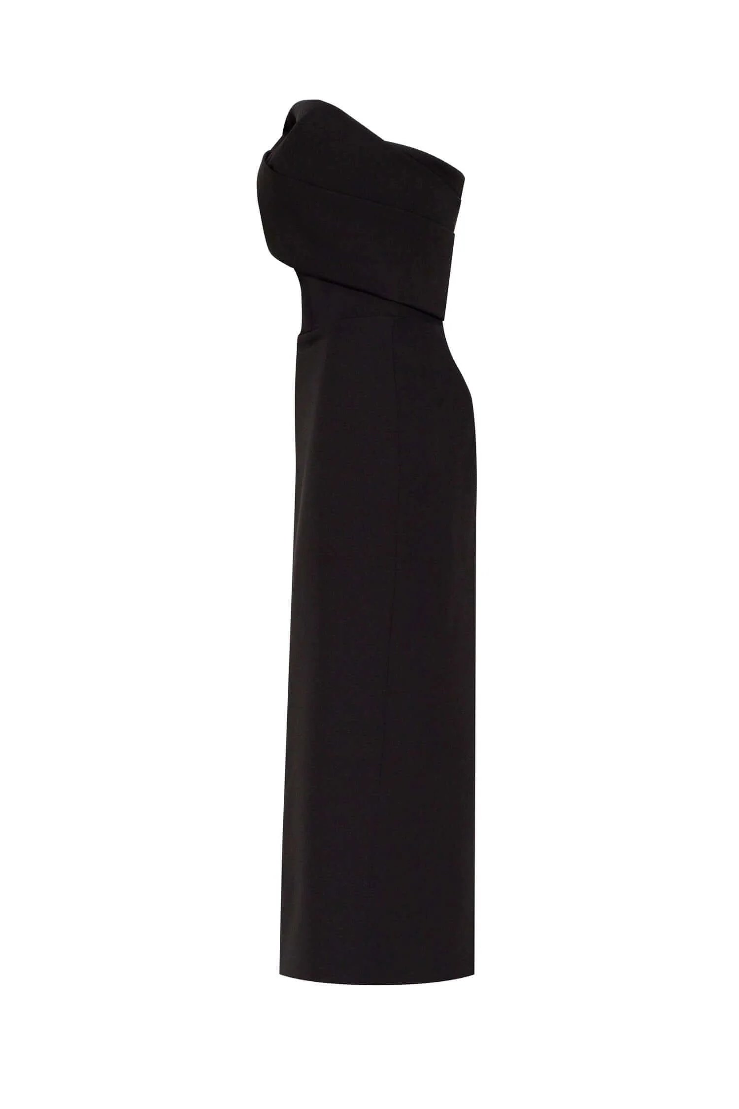Black Classy midi dress with open neckline - Image 7