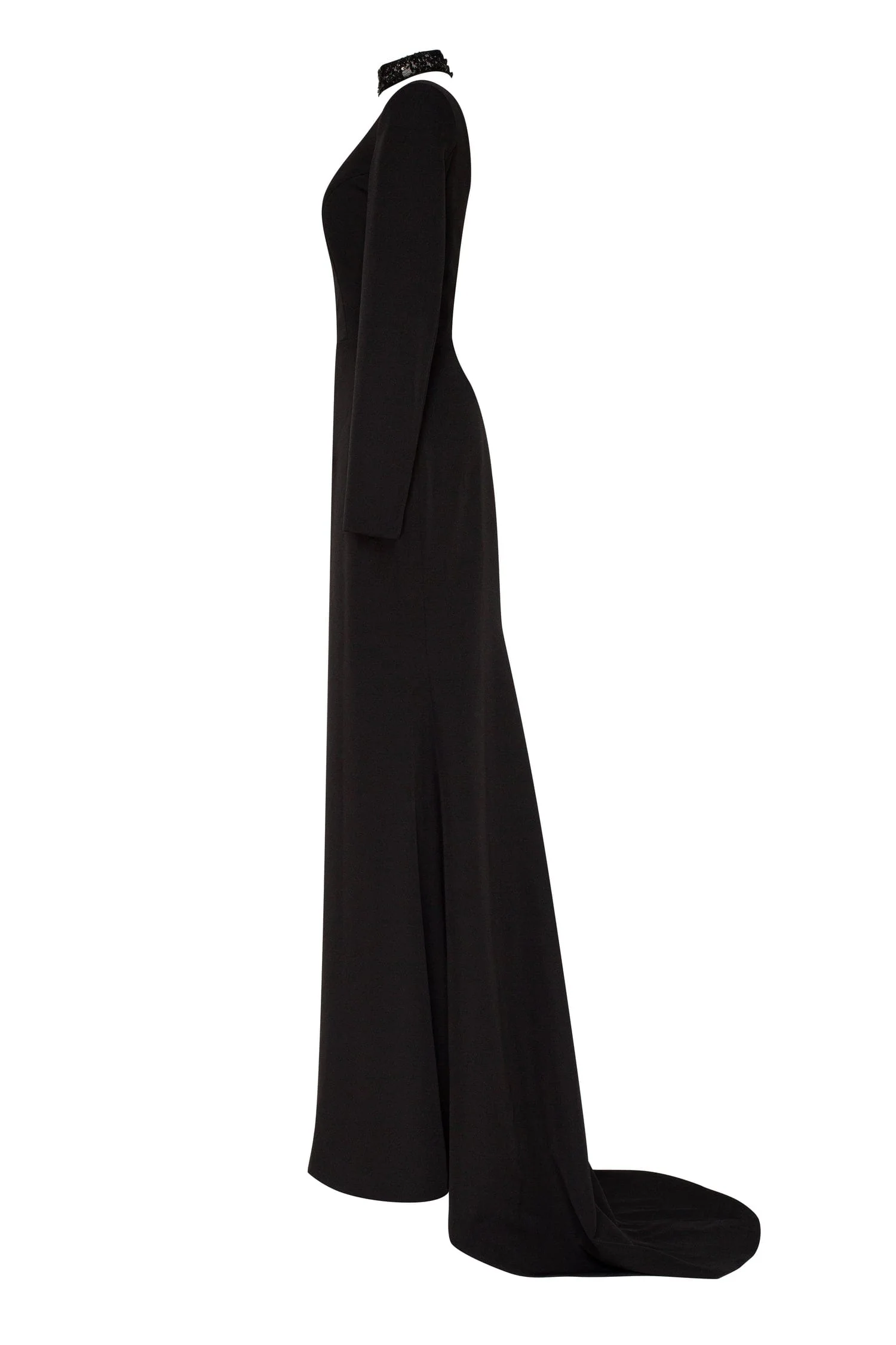 Trumpet gown with detachable sleeve - Image 7