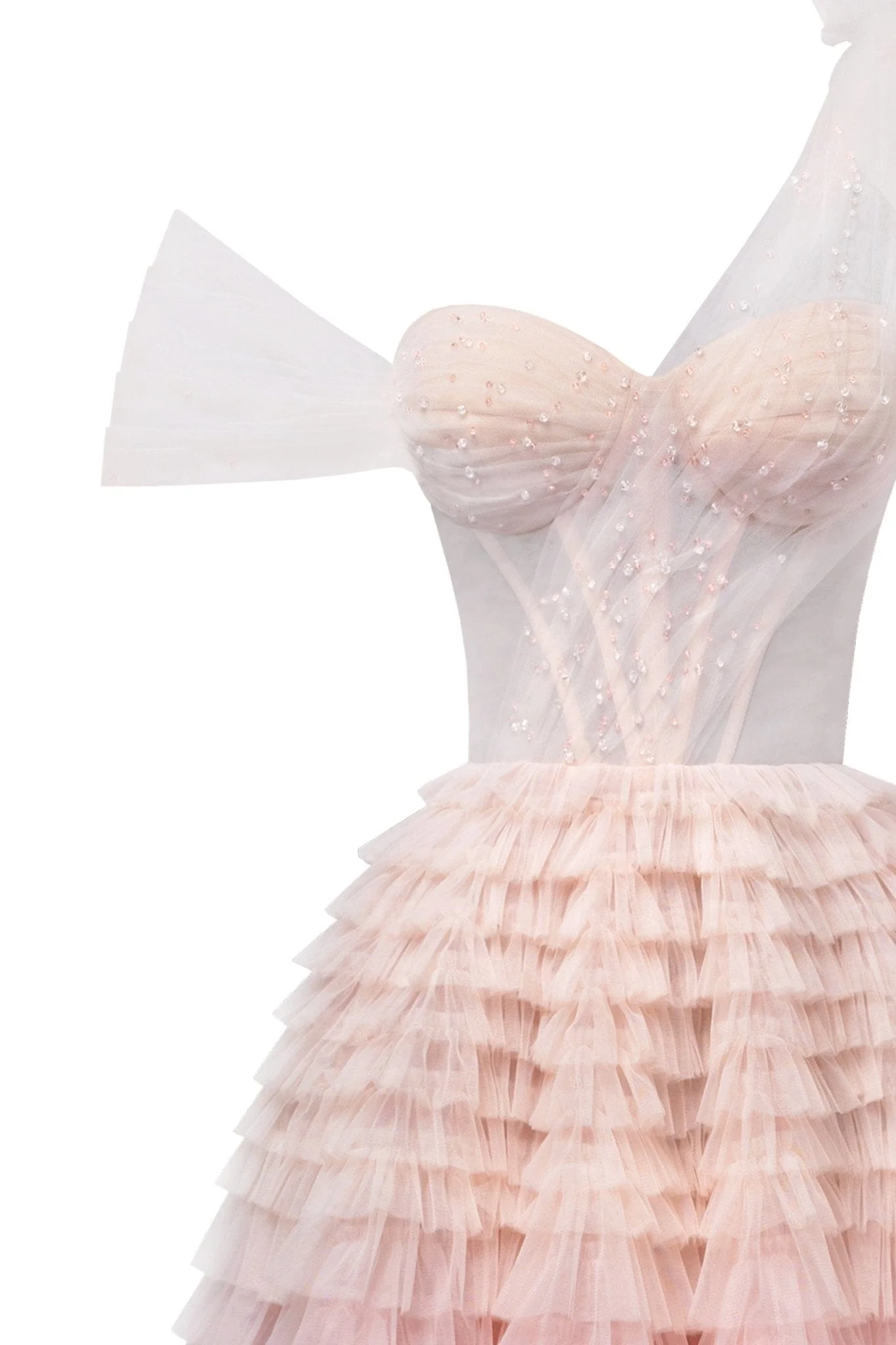 Charming ball gown with the frill-layered ombre maxi skirt - Image 6