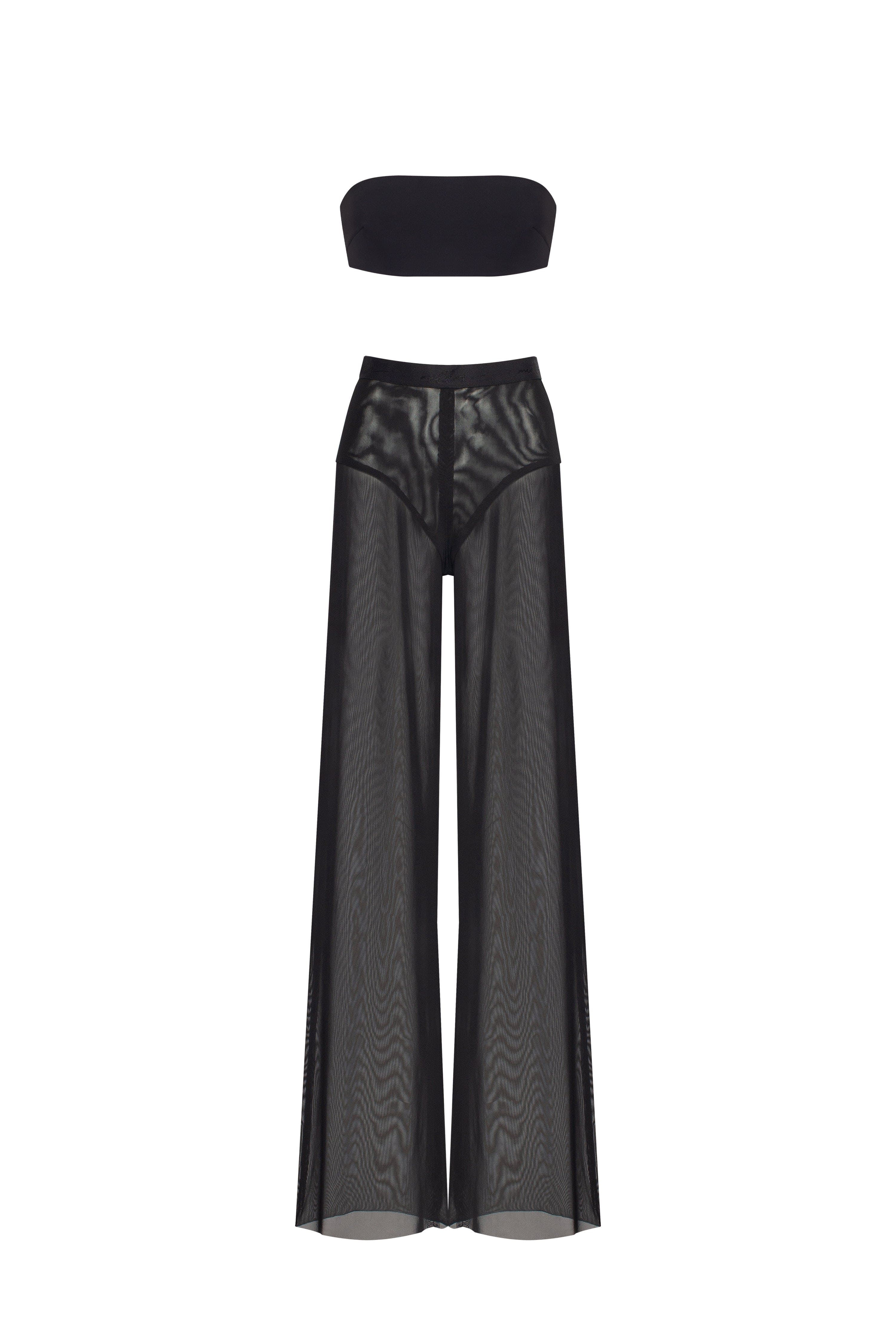 Chic sheer co-ord set in black, Xo Xo - Image 10