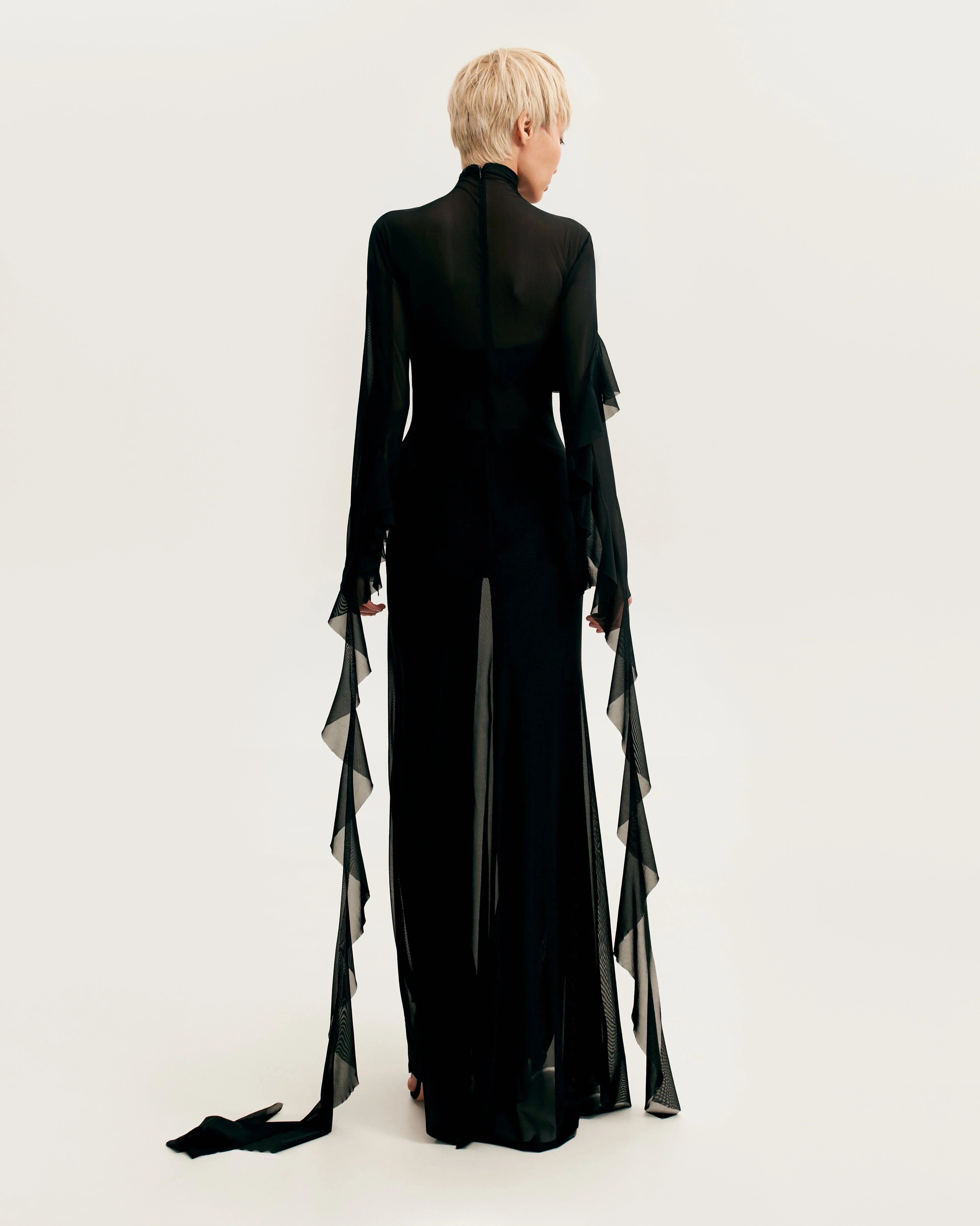 Chic sheer co-ord set in black, Xo Xo - Image 3