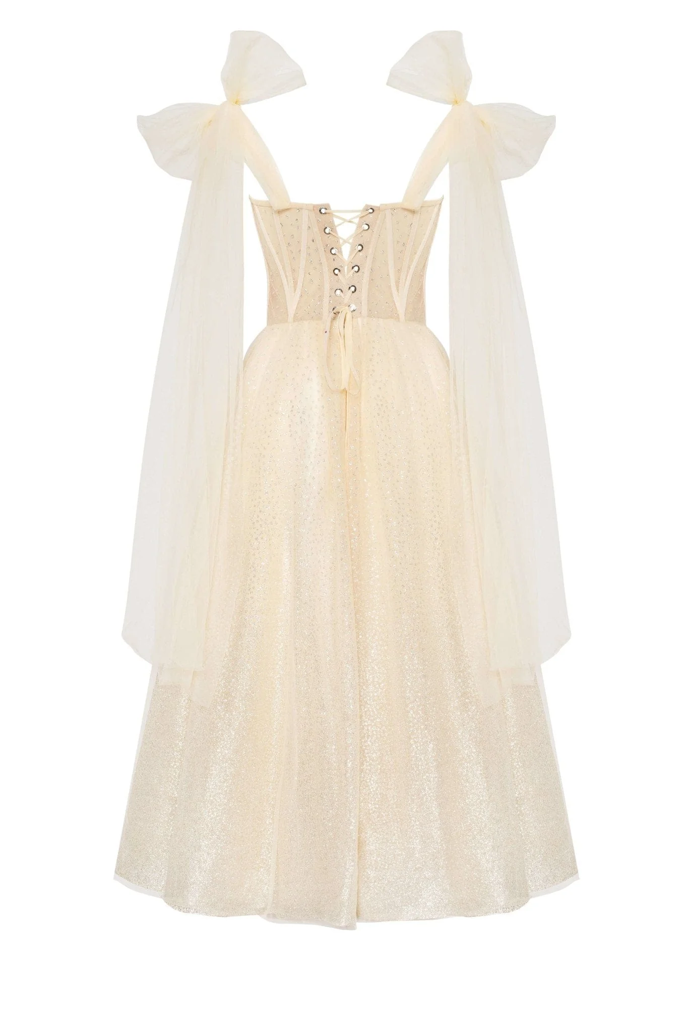 Melon Sparkly midi tulle dress - Image 4