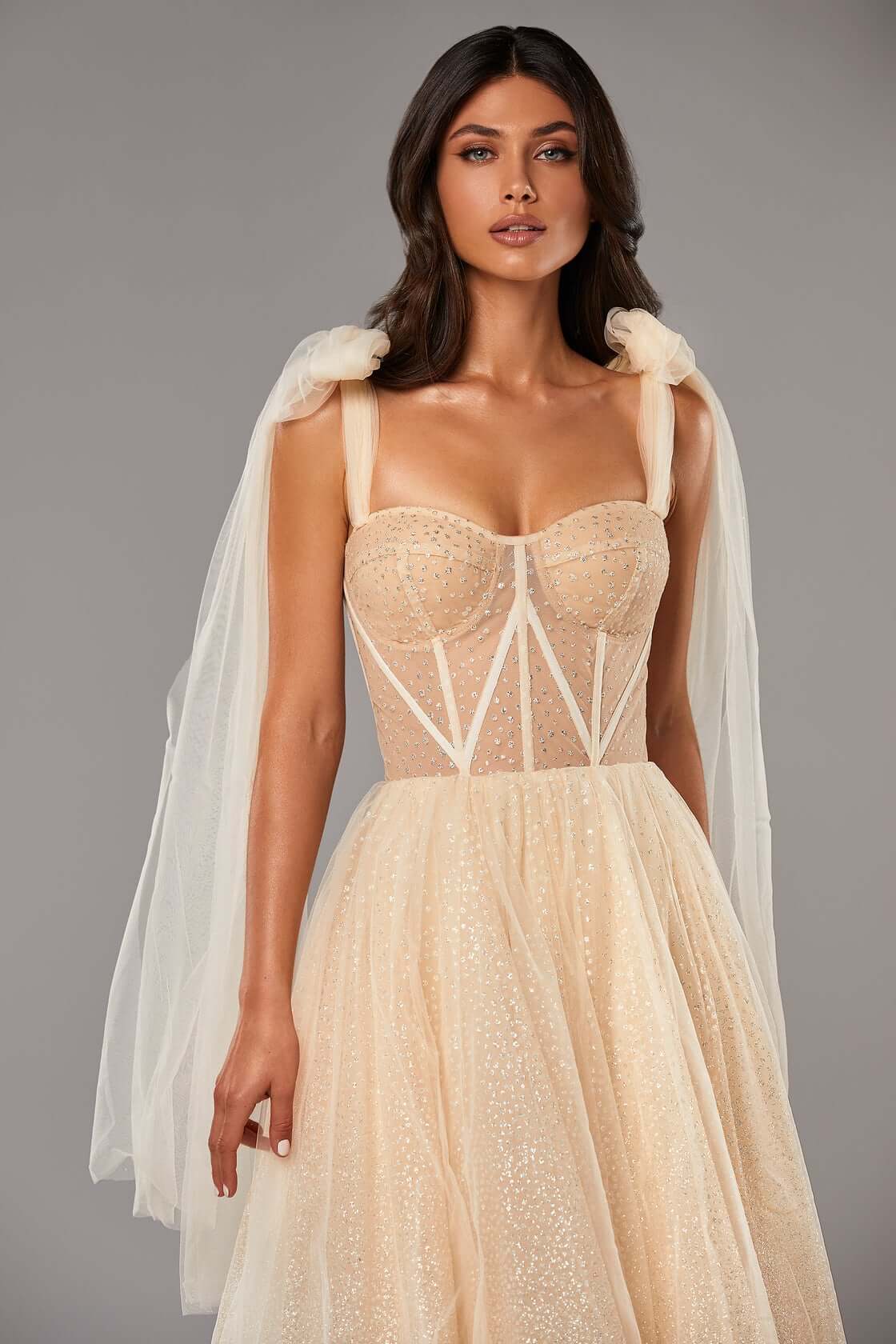 Melon Sparkly midi tulle dress - Image 6