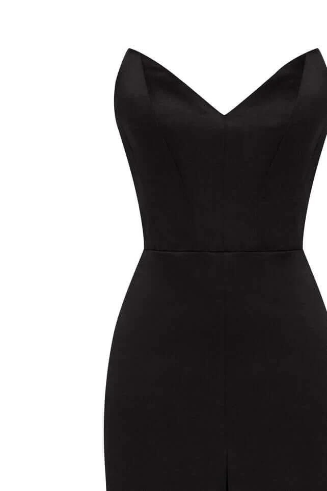 Black Elegant strapless trumpet evening gown - Image 4