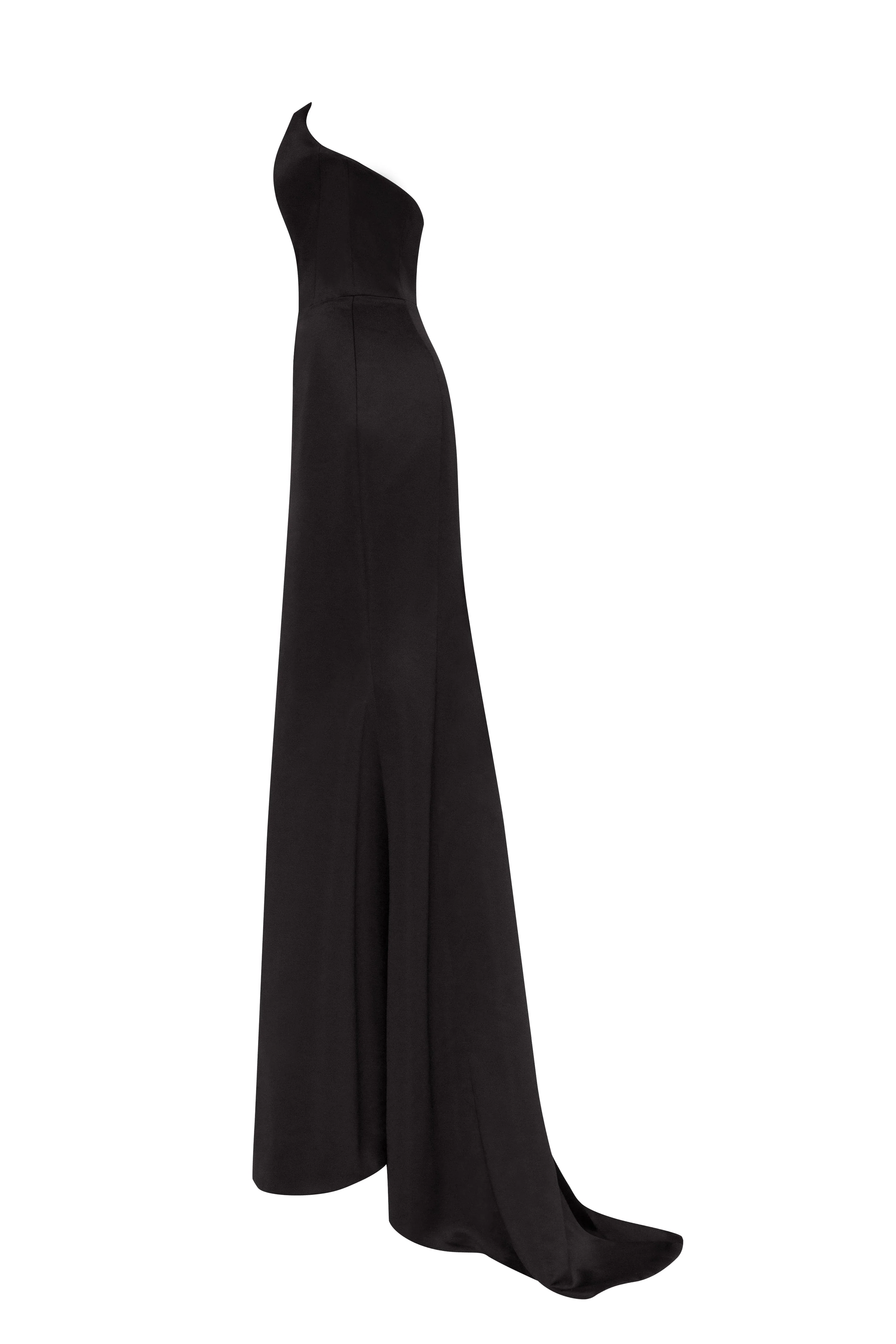 Black Elegant strapless trumpet evening gown - Image 5