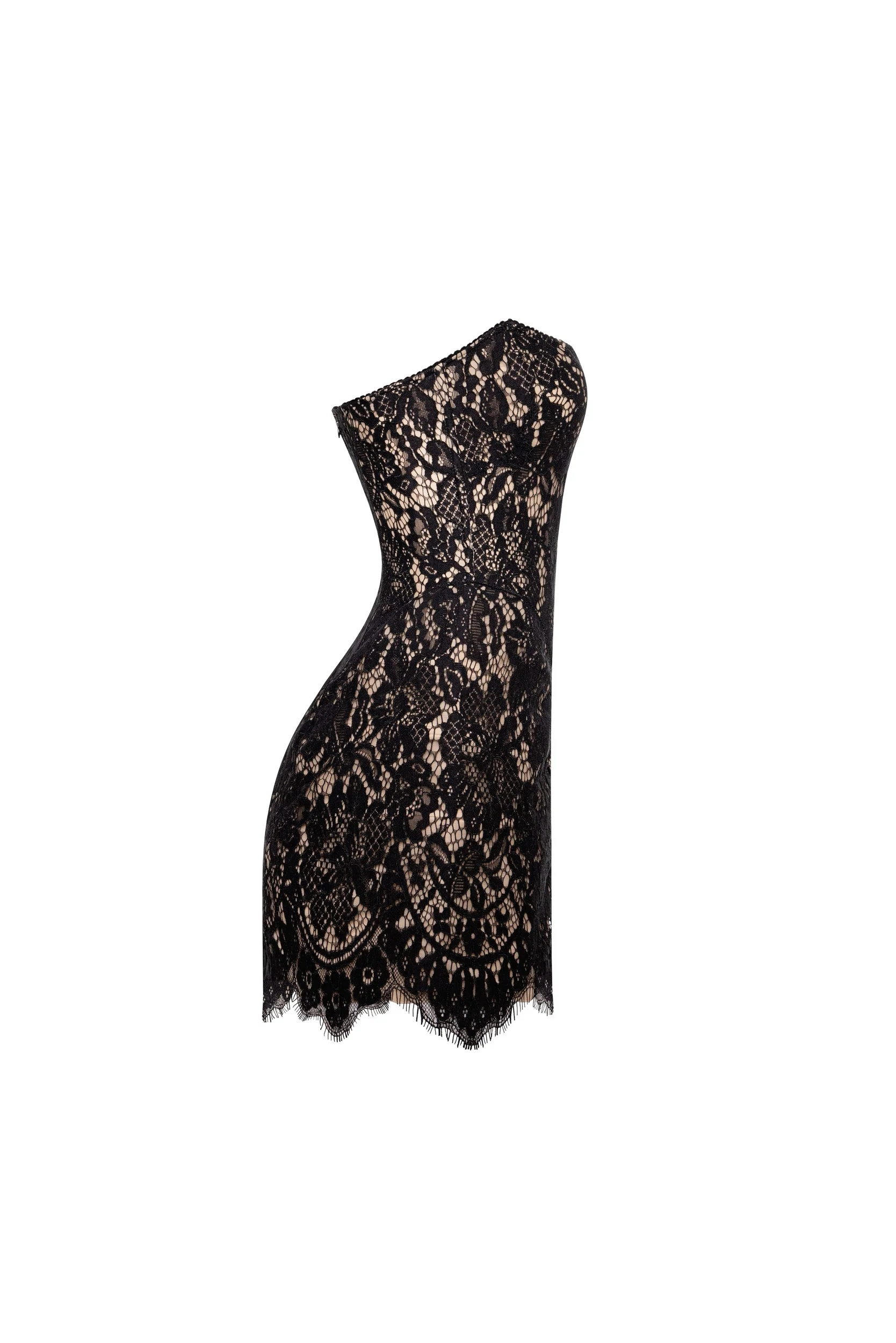 Fitted black lace mini dress - Image 6