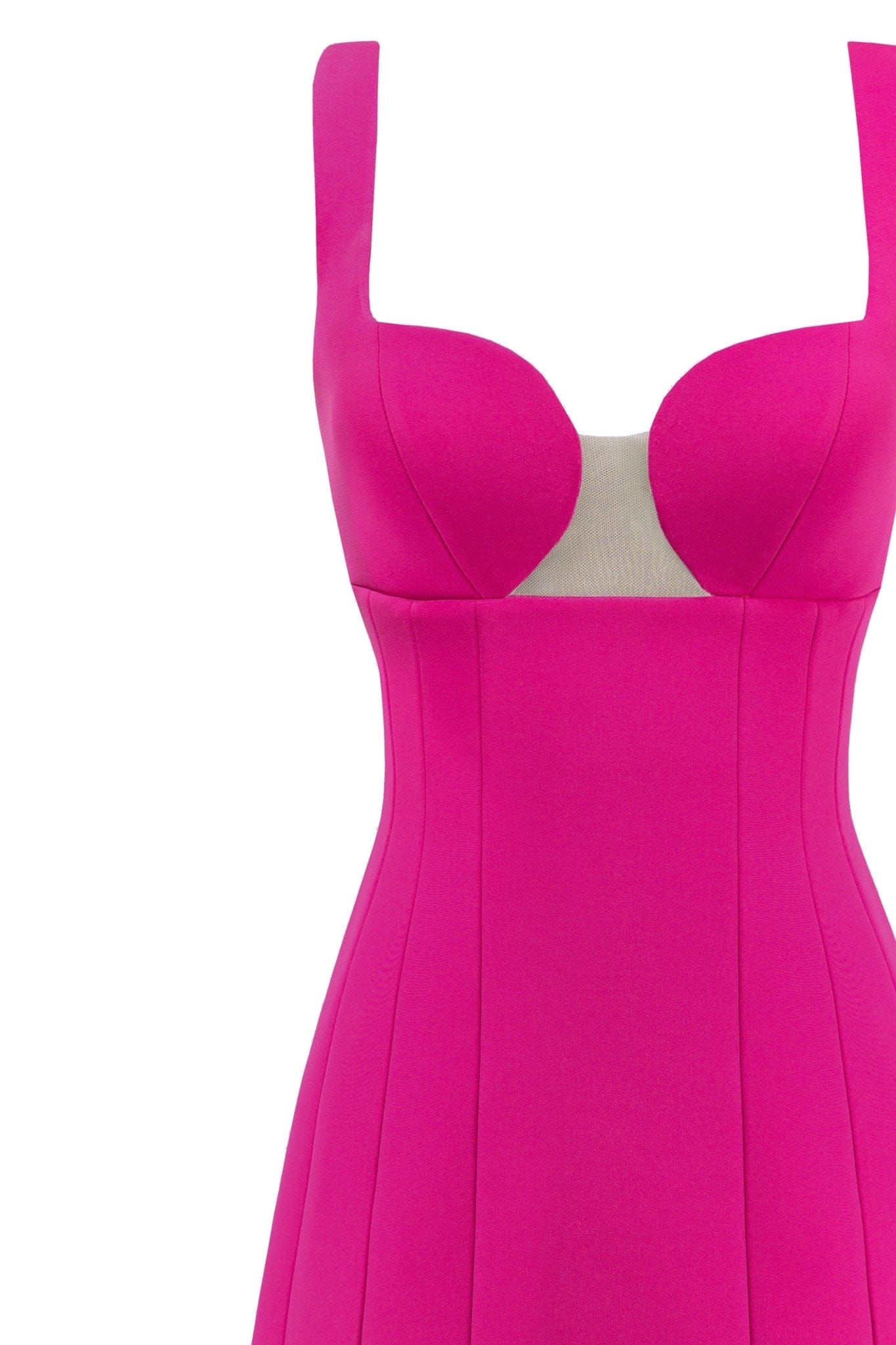 Glossy ultra mini dress in pink with cutouts - Image 6