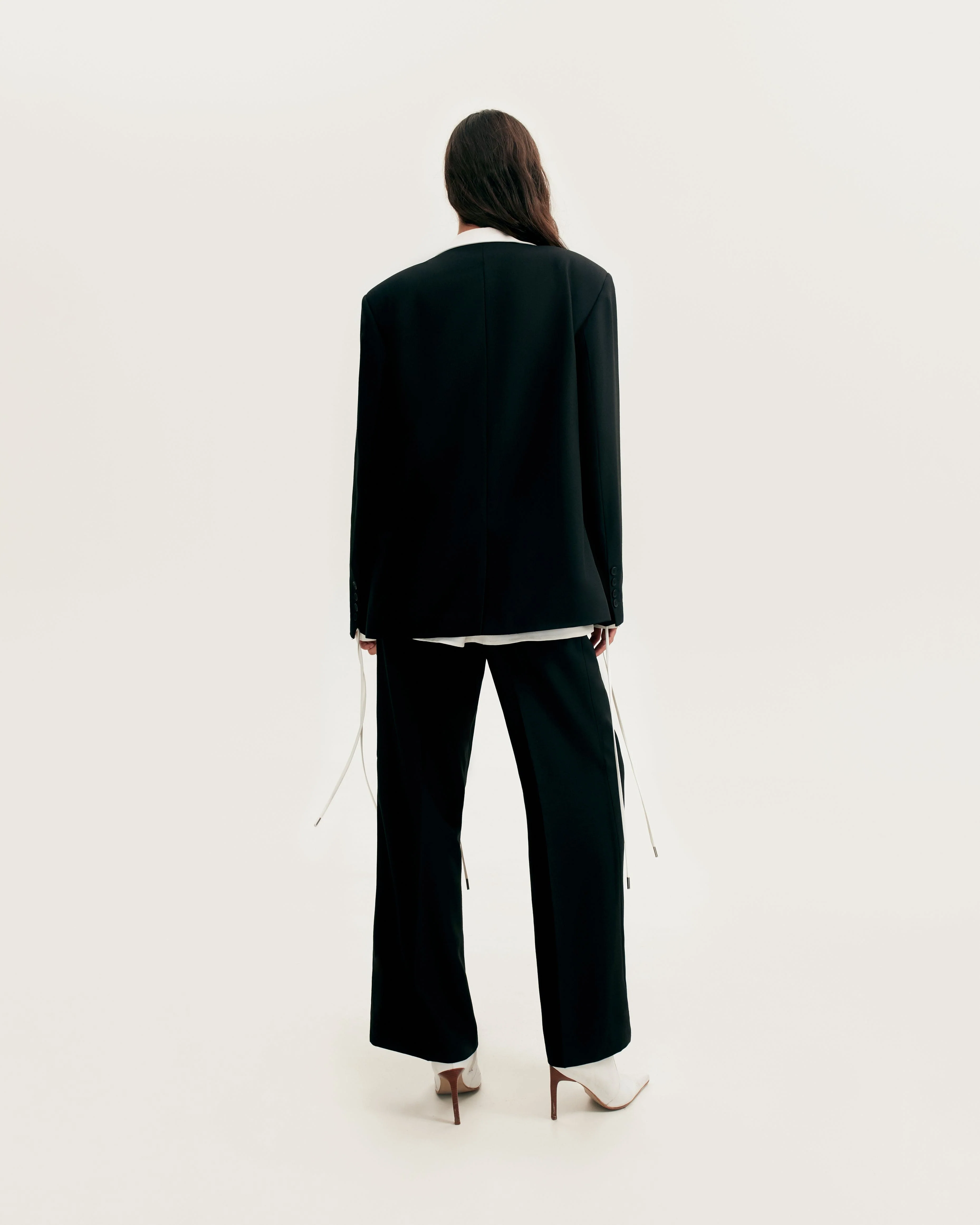High-rise black suit pants, Xo Xo - Image 3
