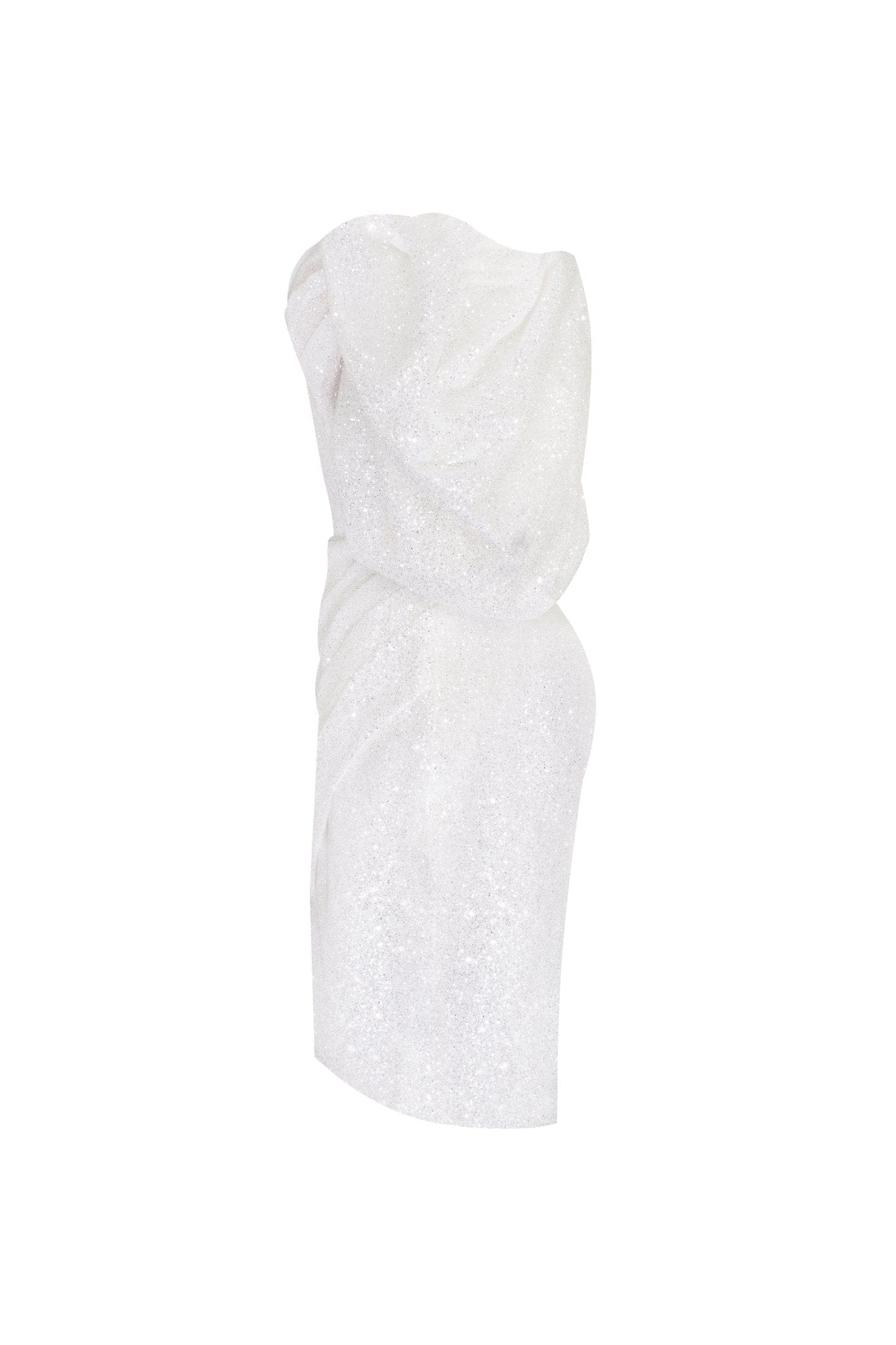 White Cute mini dress with doll sleeves - Image 7