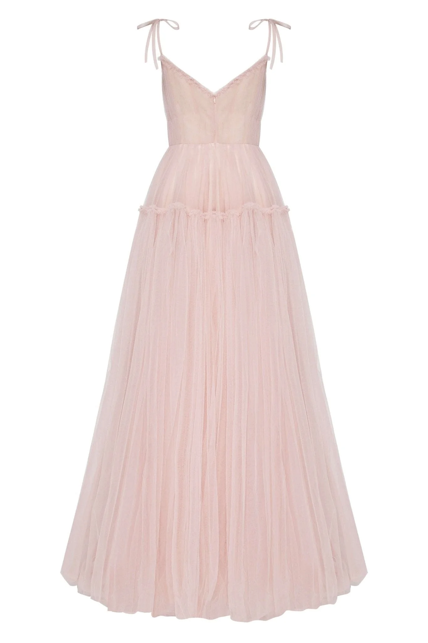 Misty Rose Tie-straps tulle prom dress - Image 4