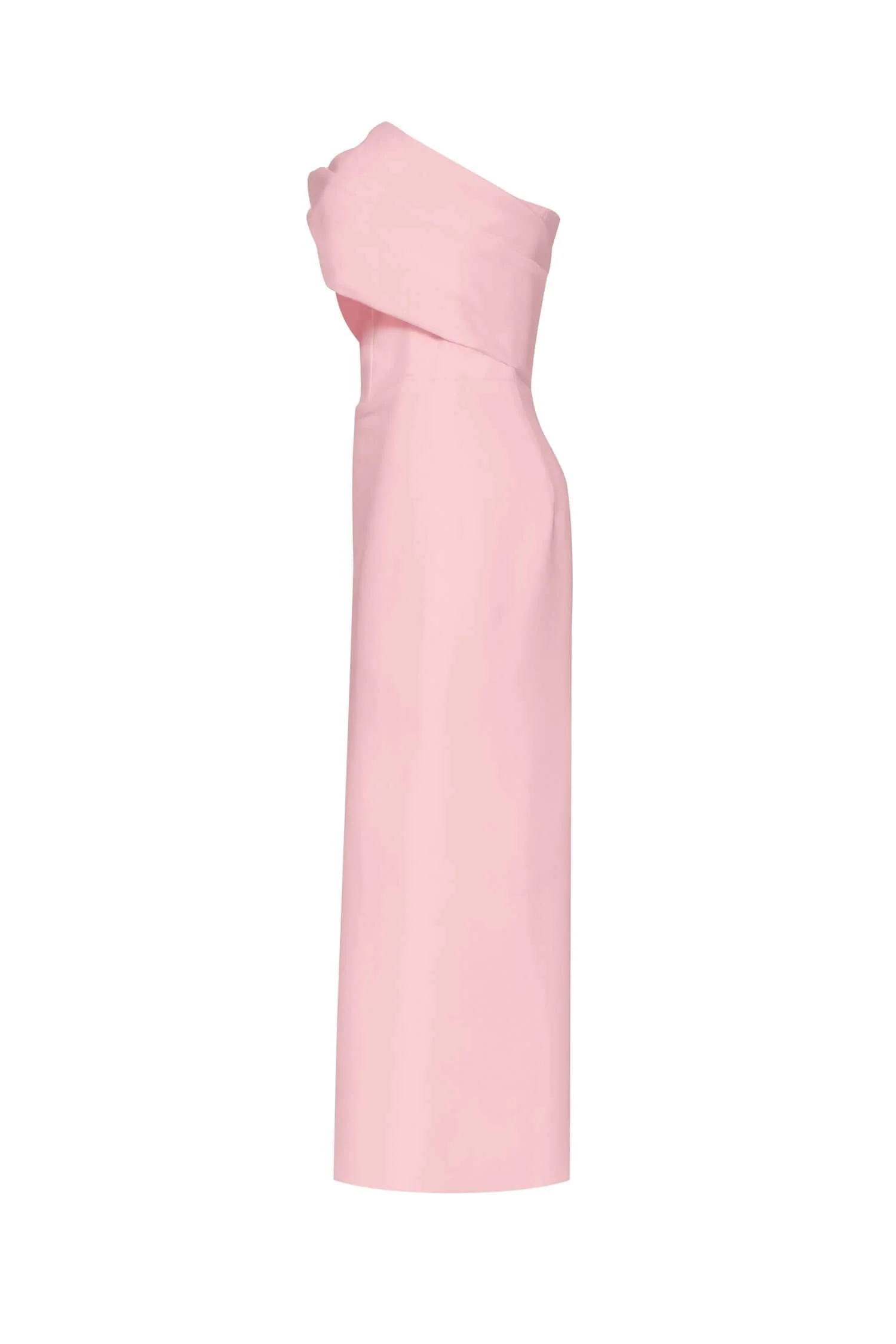 Pink Classy midi dress with open neckline - Image 7