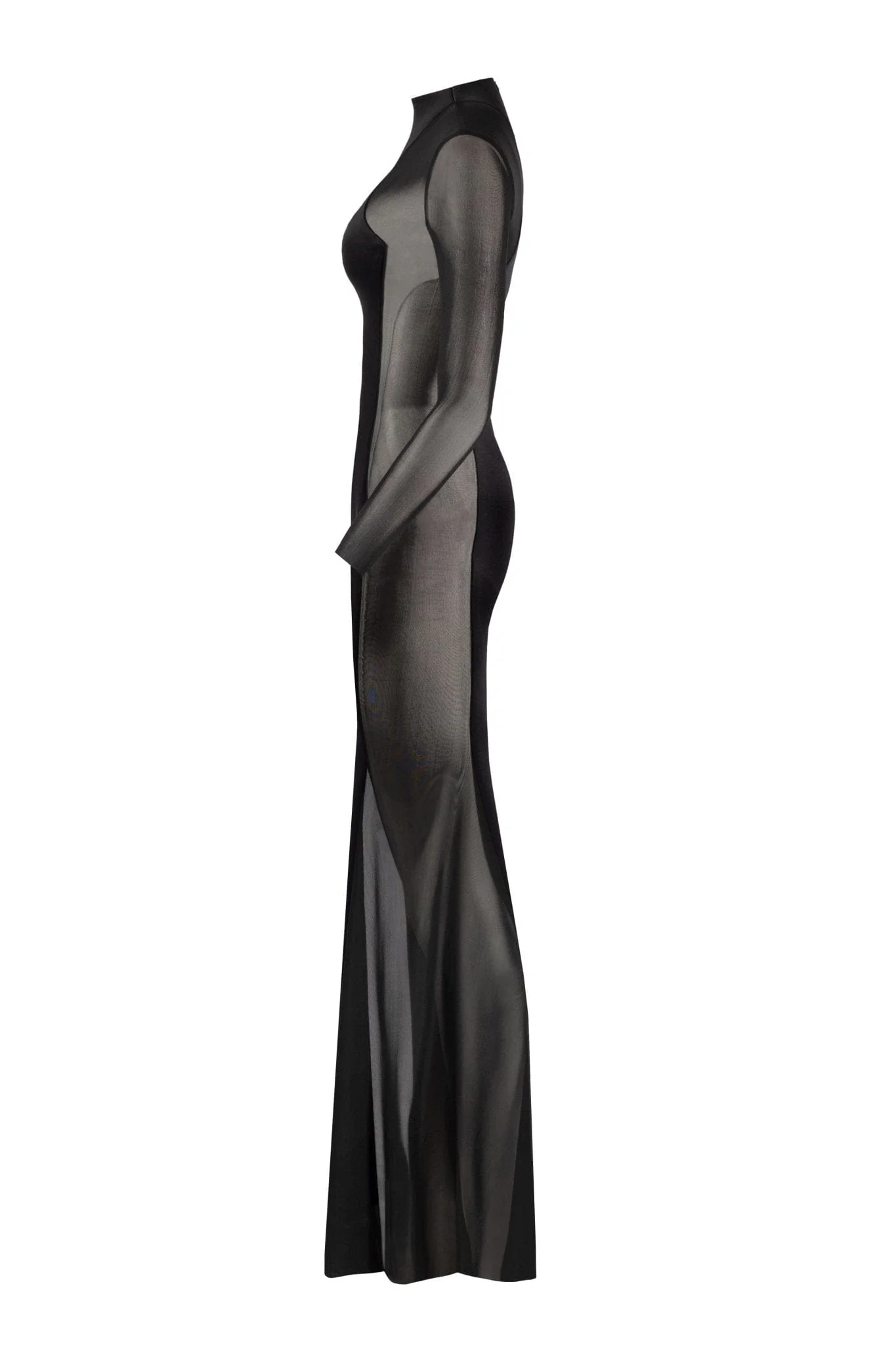 Showstopper black dress with semi-transparent inserts - Image 7