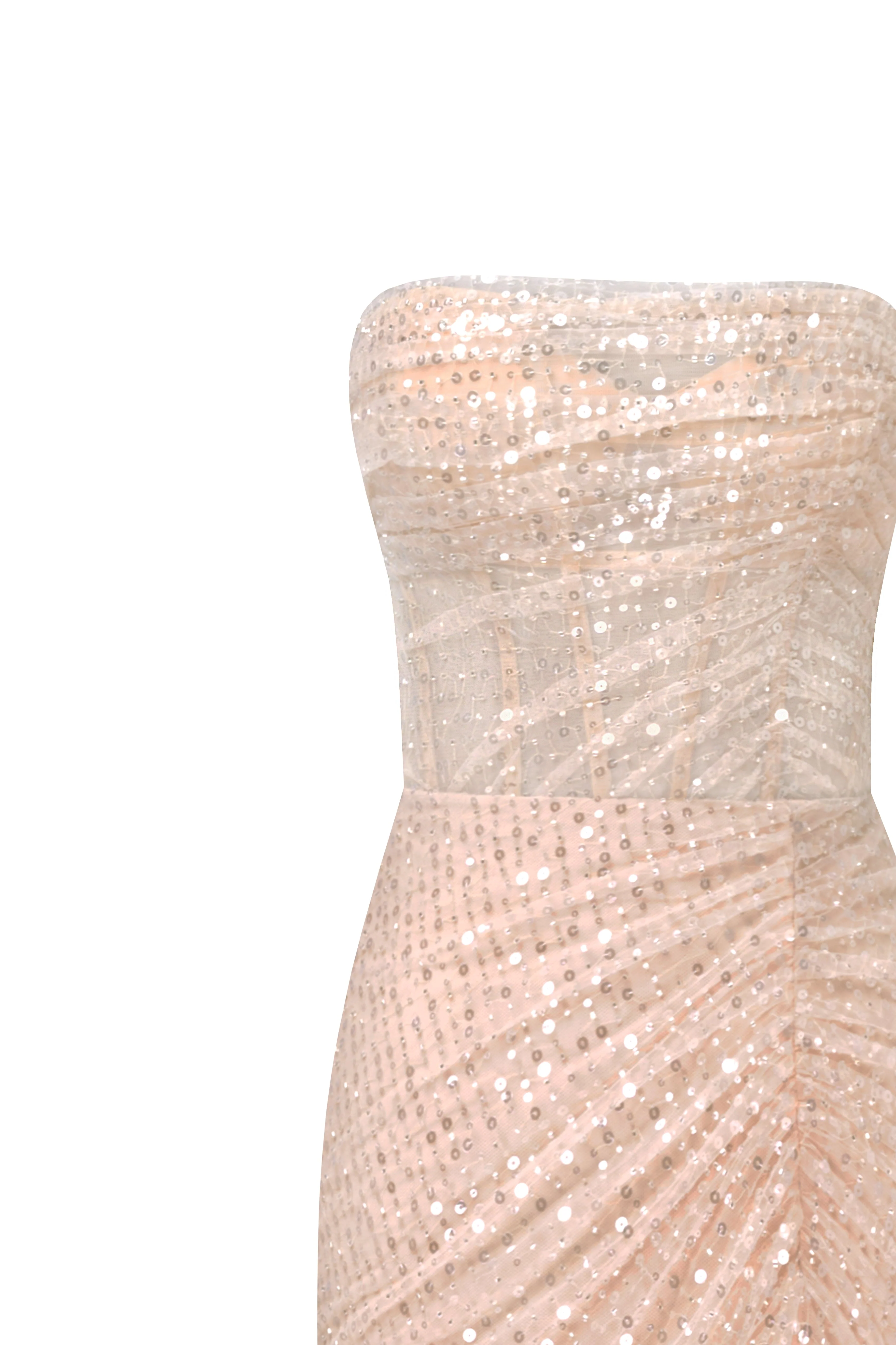 Spectacular sequined maxi dress in gold - Image 6