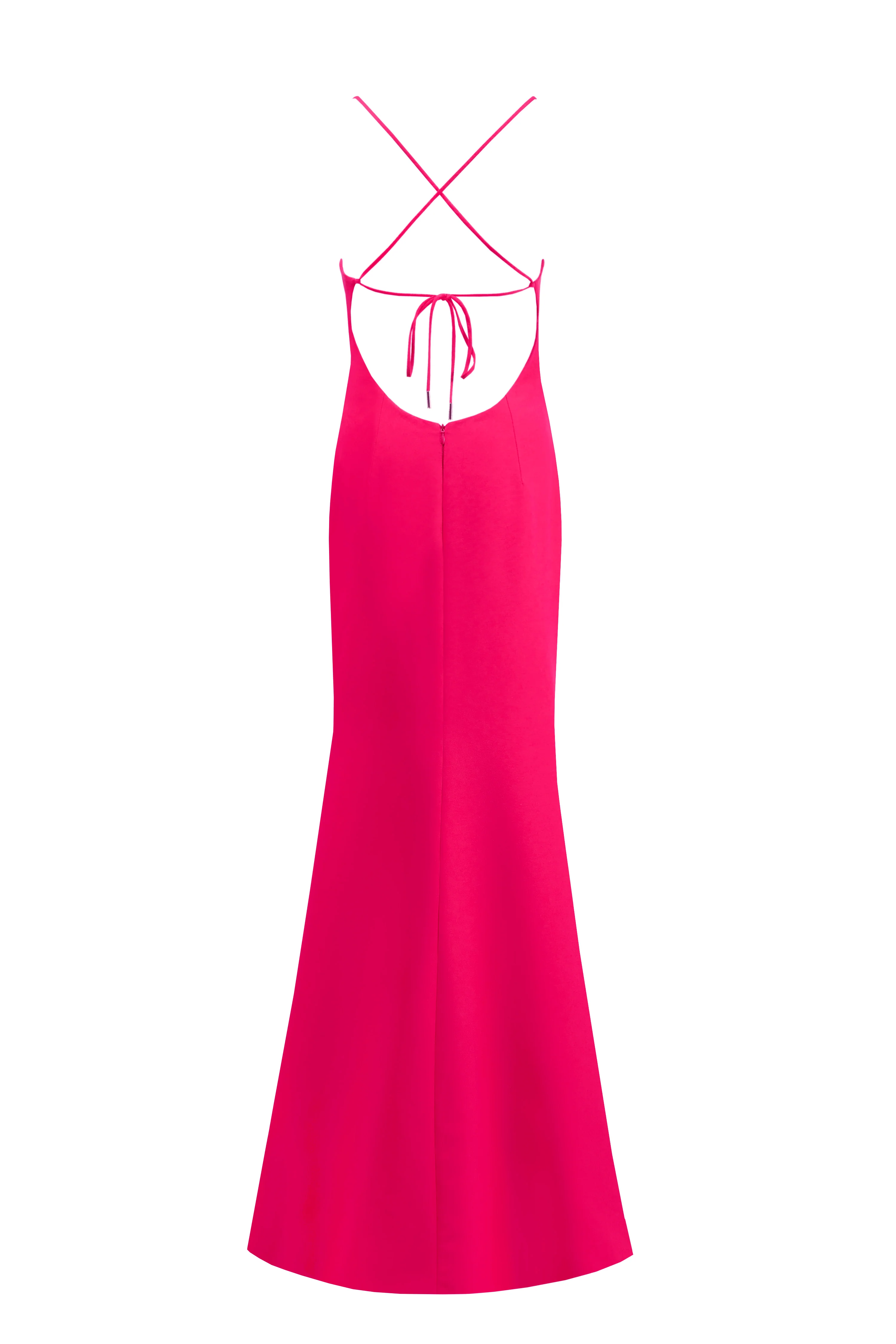 Twisted cutout fuchsia bodice maxi dress - Image 4