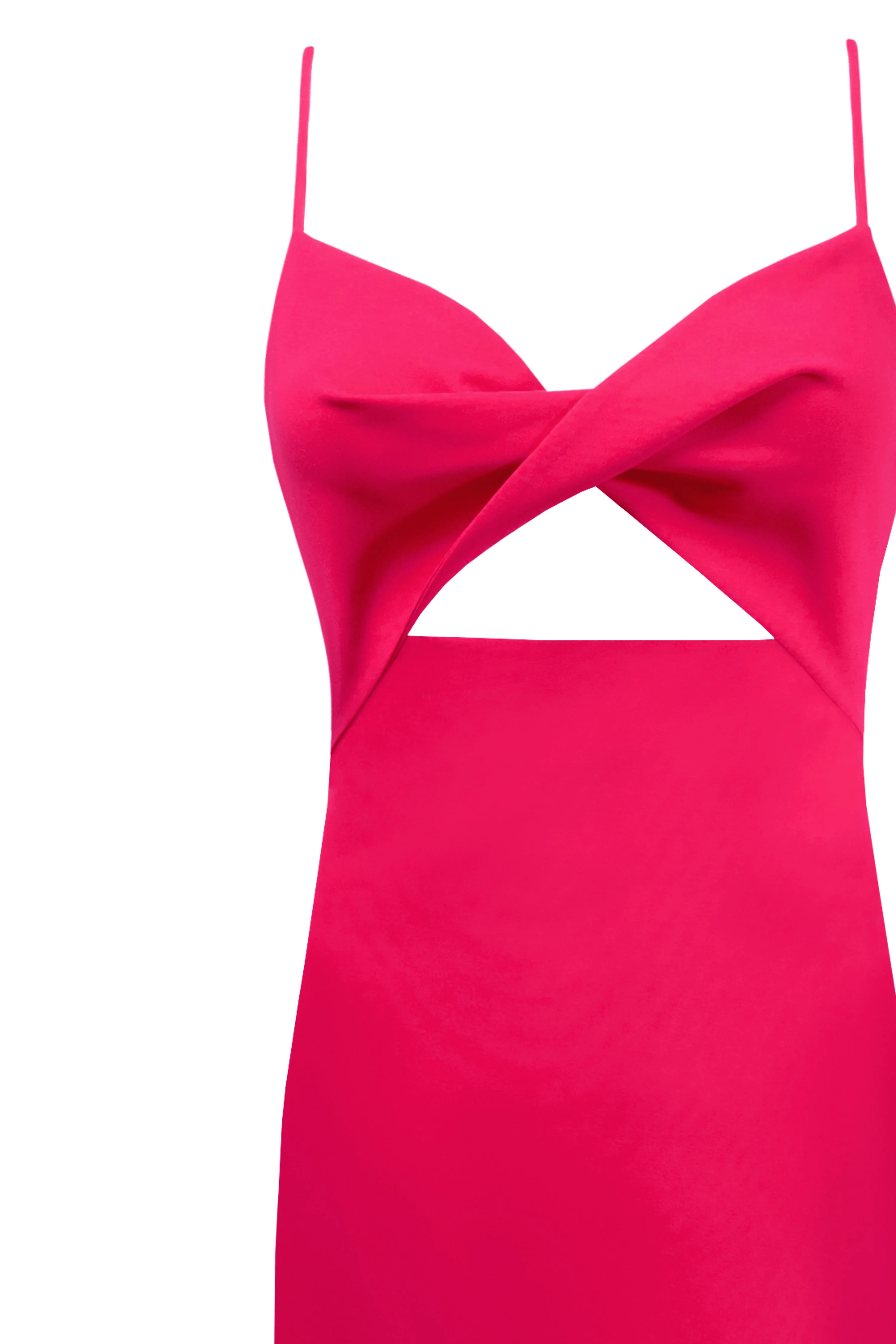 Twisted cutout fuchsia bodice maxi dress - Image 5