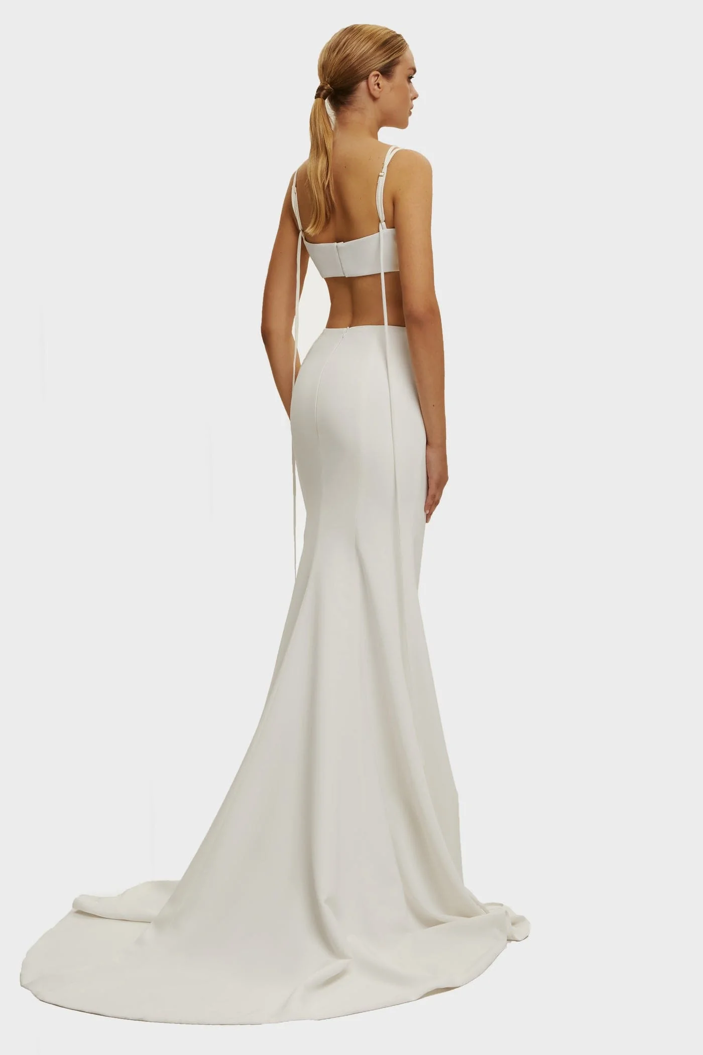 White Casual side cut out maxi dress - Image 3