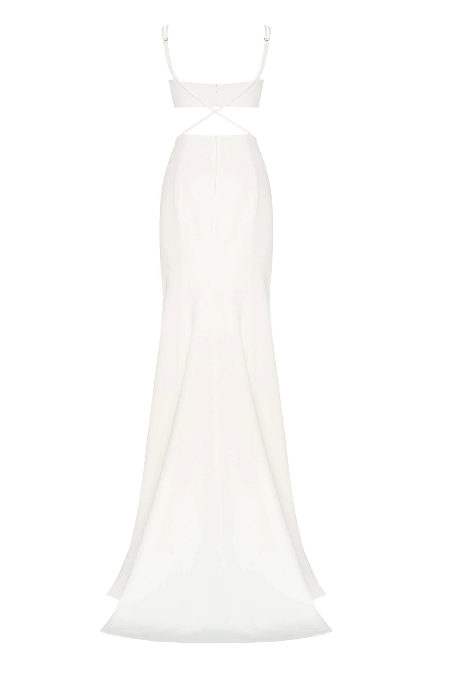White Casual side cut out maxi dress - Image 4