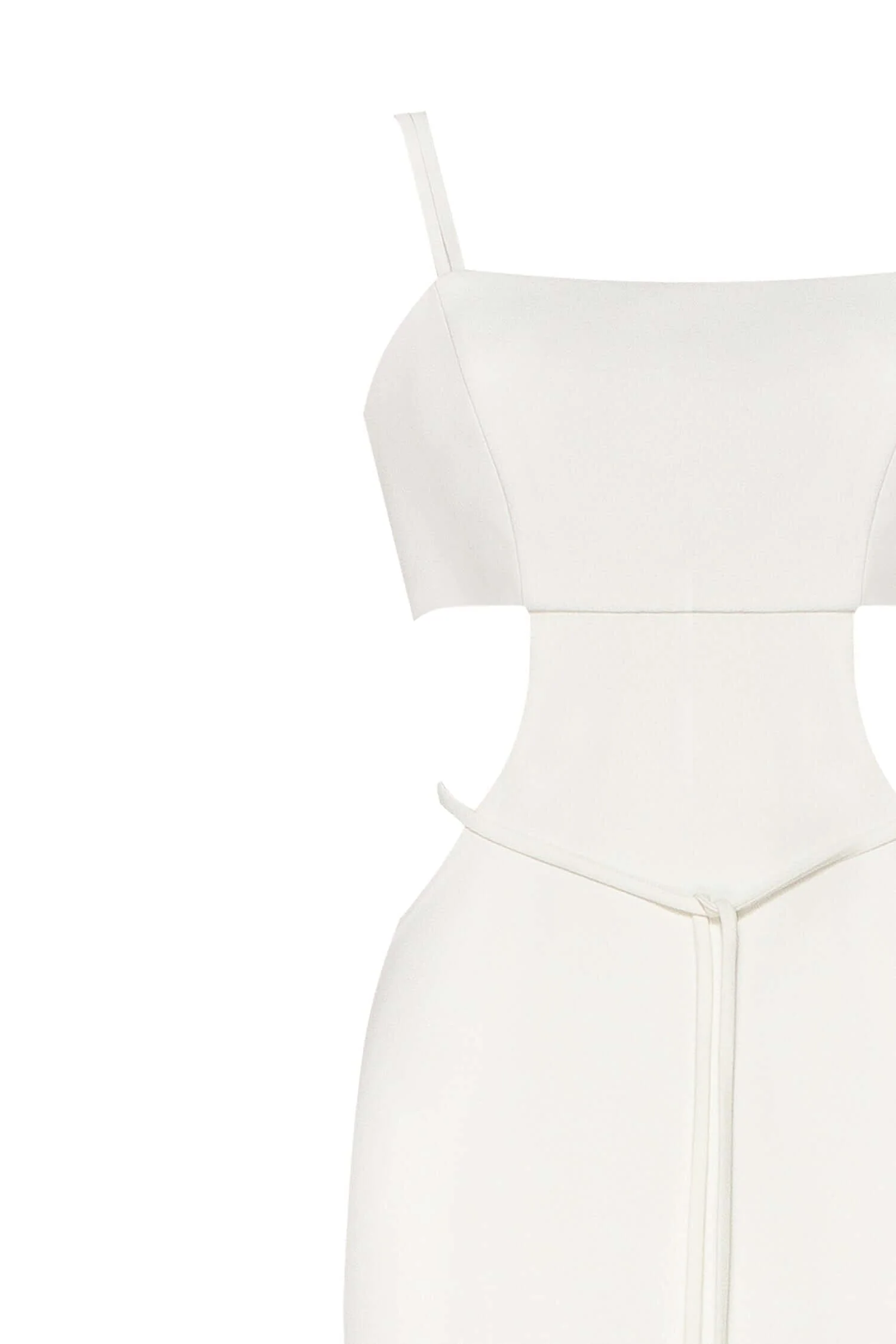 White Casual side cut out maxi dress - Image 6