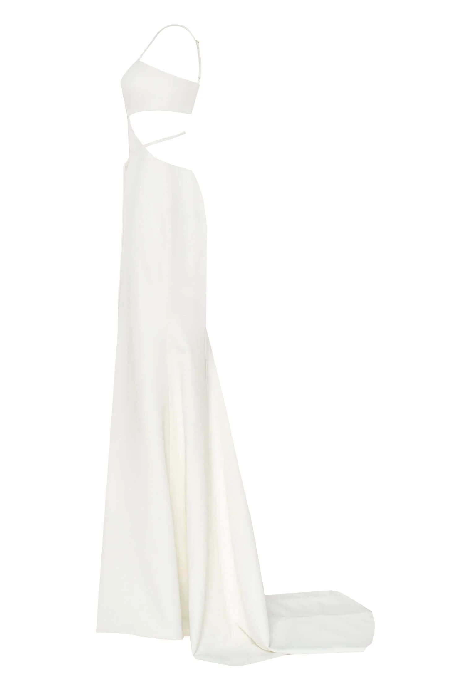 White Casual side cut out maxi dress - Image 7