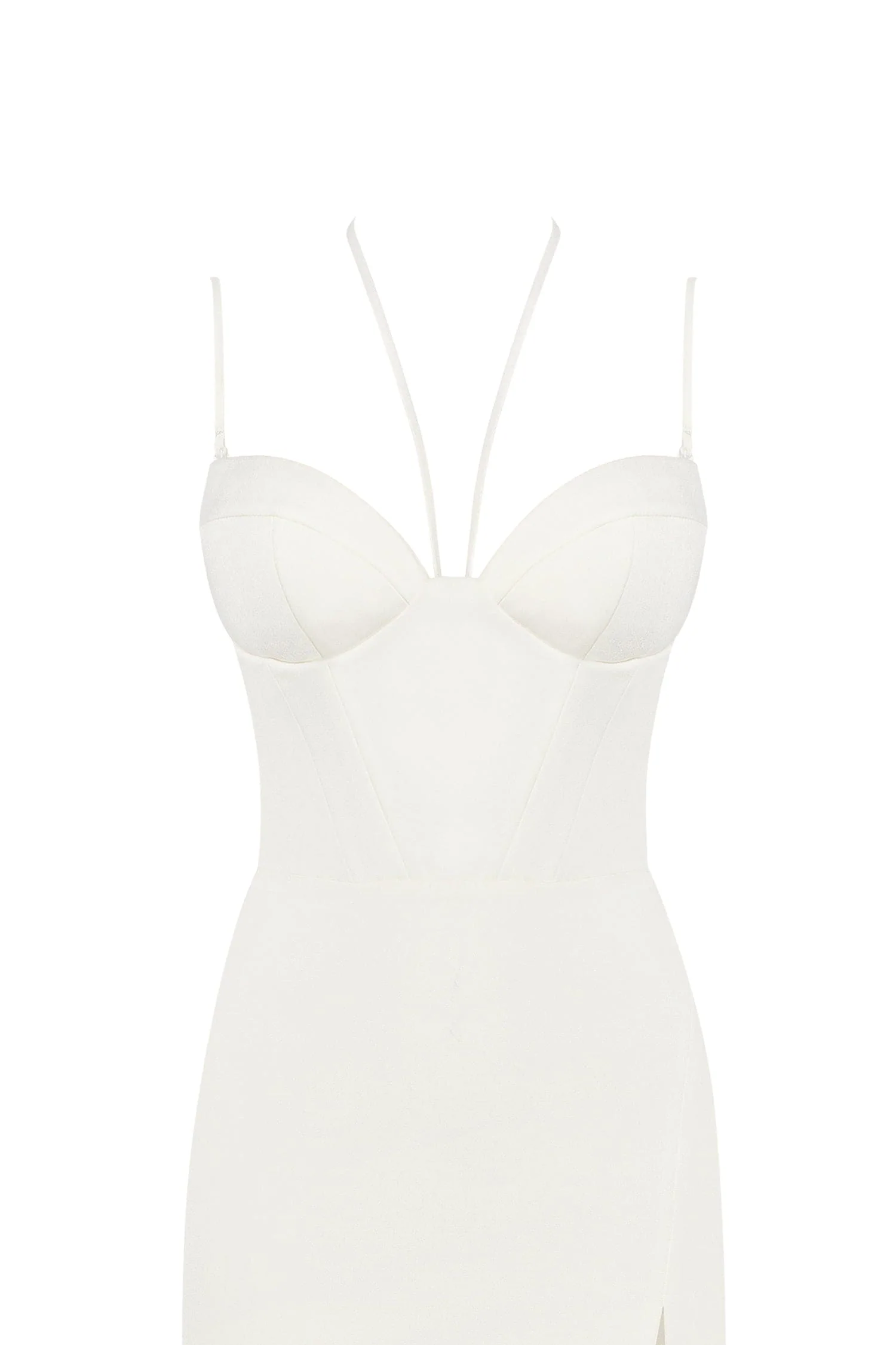 White cocktail dress decorated with feathers, Xo Xo - Image 6